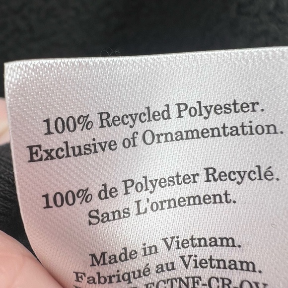 Everlane Black Sweatshirt ReNew Fleece Teddy Sherpa Warm Oversized Crew XS New - Picture 6 of 9